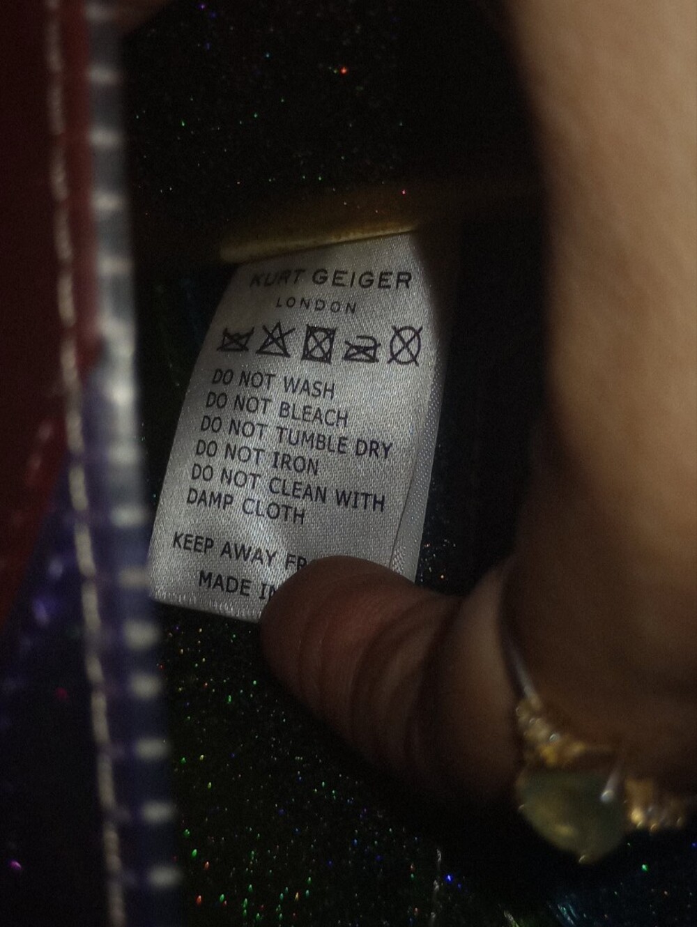 Kurt Geiger Vinyl Kensington Rainbow Shoulder Bag - Picture 10 of 13